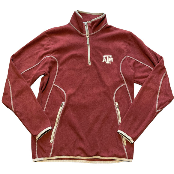 Antigua Women’s Texas A&M Maroon Quarter Zip Sweater Size S - Picture 1 of 9